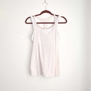 LULULEMON All Sport Support Tank White Size 8 Medium Support Running Train